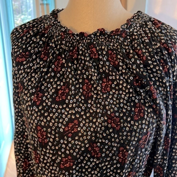 Loft Jersey Knot Dress with Smocking Size M - Picture 3 of 10
